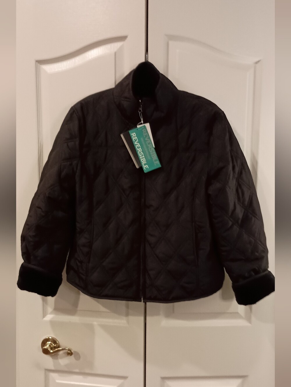 Weatherproof Black Quilted Reversible Women's Jacket